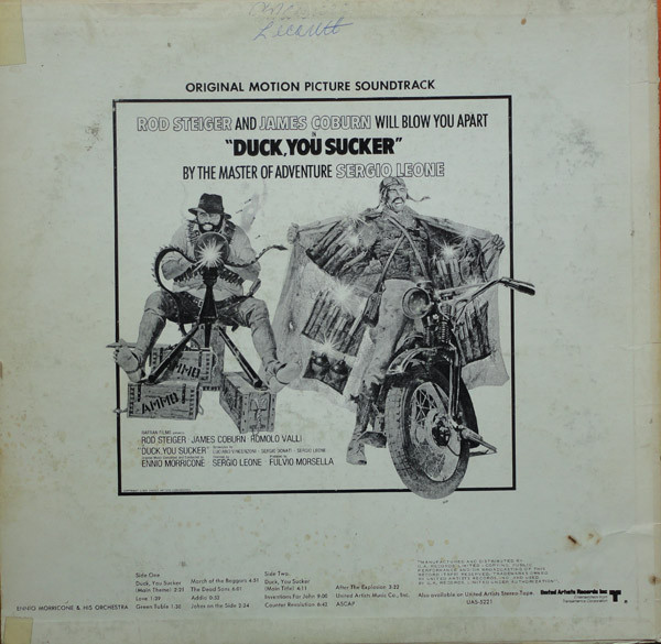 Ennio Morricone - Duck, You Sucker (Original Motion Picture Soundtrack) | United Artists Records (UAS 5221) - 3