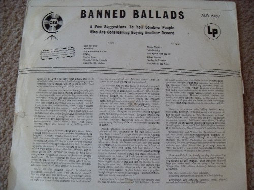 télécharger l'album Bill Williams - Banned Ballads