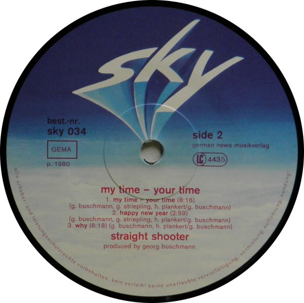 Straight Shooter - My Time - Your Time | Sky Records (sky 034) - 4