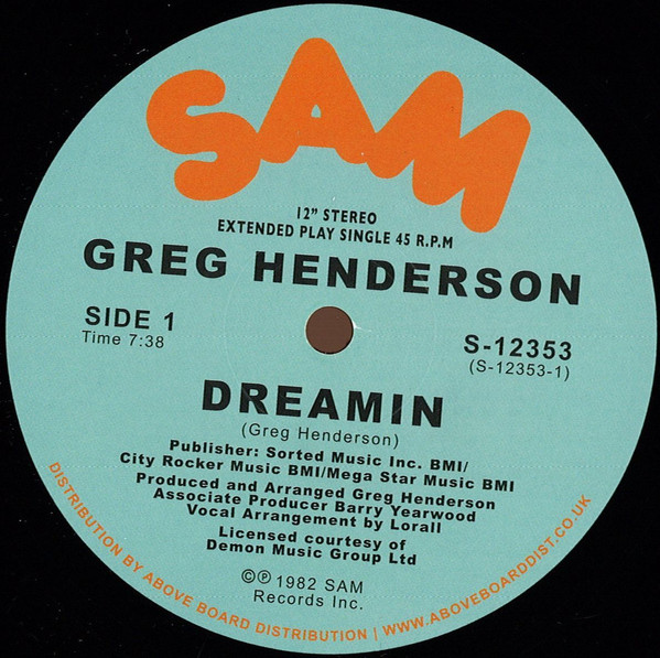 Greg Henderson – Dreamin' (1982, Vinyl) - Discogs