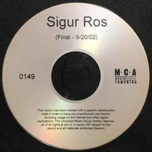 Sigur Ros – ( ) (Final - 9/20/02) (2002, CDr) - Discogs