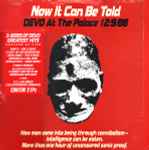 Cover of Now It Can Be Told, Devo At The Palace 12/9/88, 1990, Vinyl