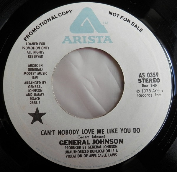 Album herunterladen General Johnson - Cant Nobody Love Me Like You Do