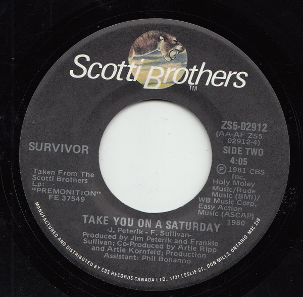 Survivor - Eye Of The Tiger | Scotti Bros. Records (ZS5-02912) - 2