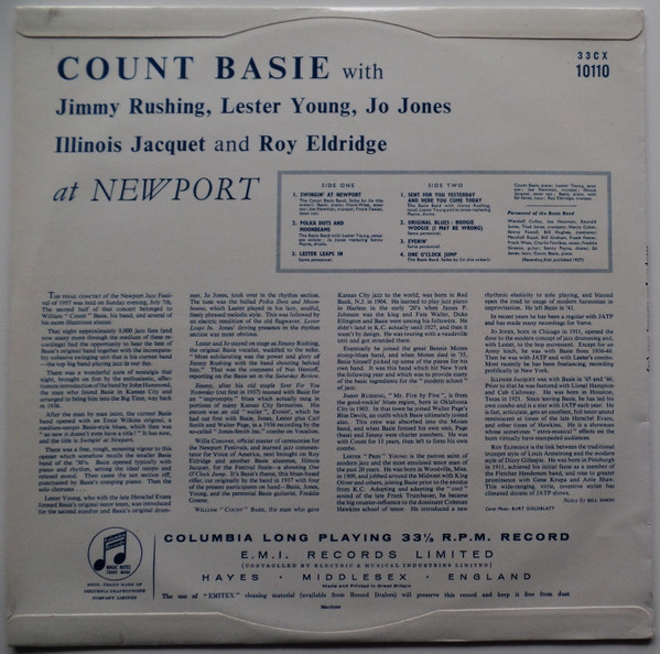 Count Basie - Count Basie At Newport | Columbia (33CX 10110) - 2