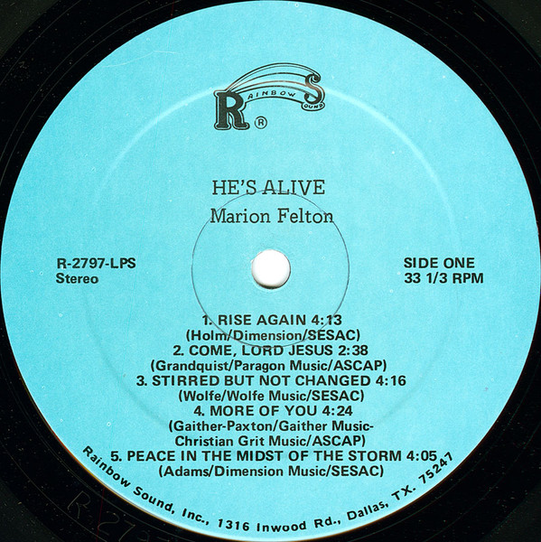 baixar álbum Marion Felton - Hes Alive