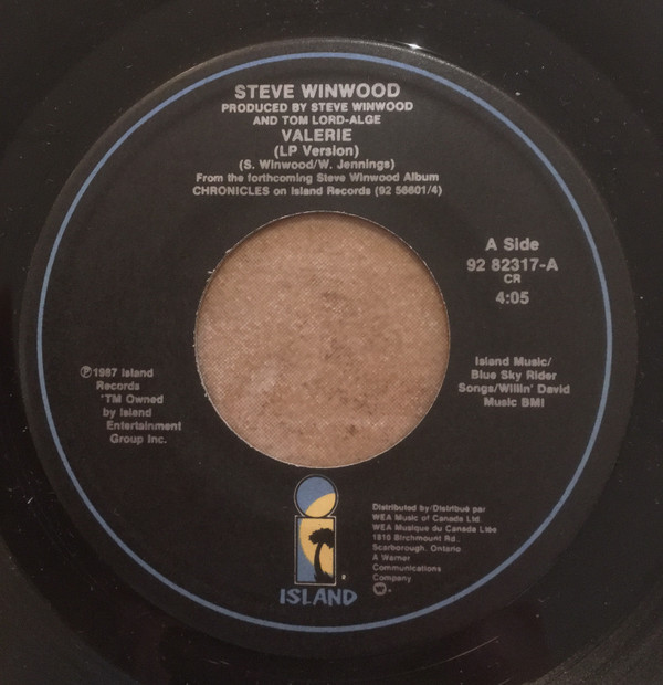 last ned album Steve Winwood - Valerie Talking Back To The Night