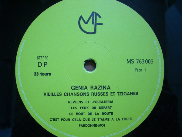 last ned album Download Genia Razina - Vieilles Chansons Russes et Tziganes album