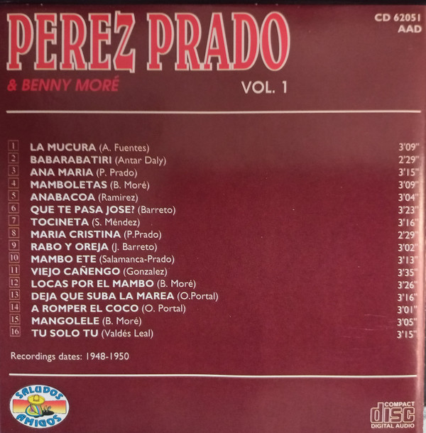 Album herunterladen Perez Prado & Benny Moré - Perez Prado Benny More Vol 1