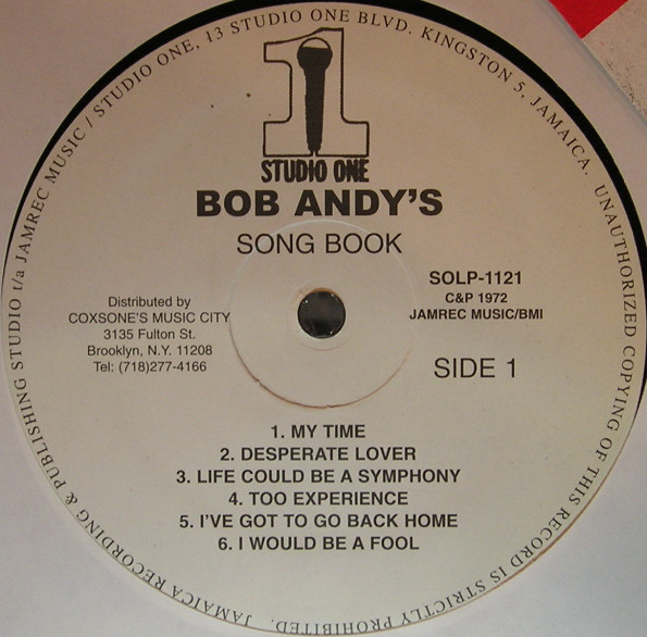 Bob Andy - Bob Andy's Song Book | Releases | Discogs