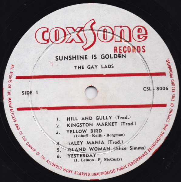 The Gaylads – Sunshine Is Golden (1967, Vinyl) - Discogs