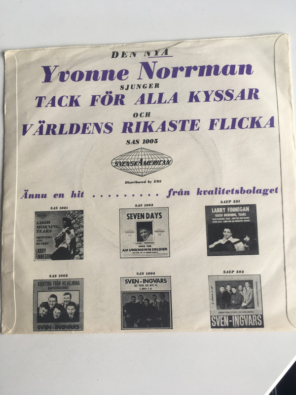 Album herunterladen Yvonne Norrman - Tack För Alla Kyssar