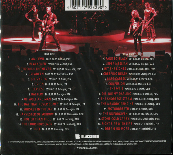 last ned album Metallica - WorldWired European Tour 2018 Rare Live Tracks