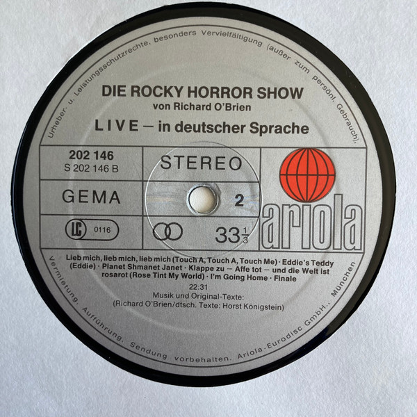 ladda ner album Various - Die Rocky Horror Show Live In Deutscher Sprache