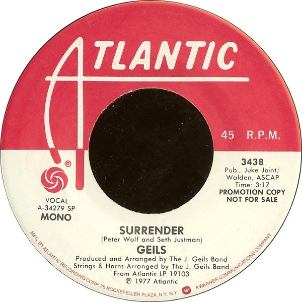 Geils – Surrender (1977, Vinyl) - Discogs