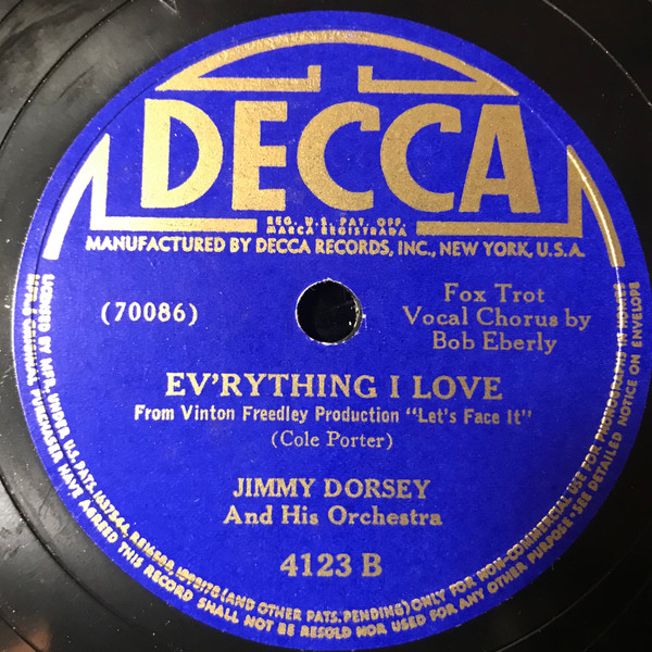 télécharger l'album Jimmy Dorsey And His Orchestra - Tangerine Evrything I Love
