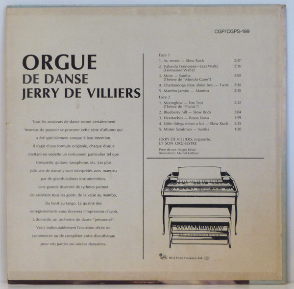 Jerry De Villiers - Orgue de danse | RCA Victor (CGP-199) - 2