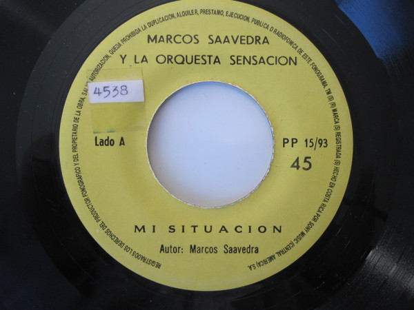 descargar álbum Marcos Saavedra Y La Orquesta Sensacion - Mi Situacion