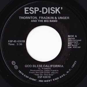 Thornton, Fradkin & Unger And Big Band - God Bless California アルバムカバー