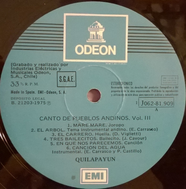 baixar álbum Quilapayún - Canto De Los Pueblos Andinos Vol3