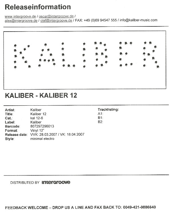 télécharger l'album Kaliber - Kaliber 12