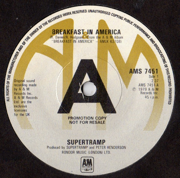 Supertramp - Breakfast In America | Releases | Discogs