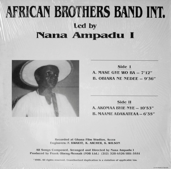 lataa albumi African Brothers Band Int Led By Nana Ampadu I - Mase Gye Wo Ba
