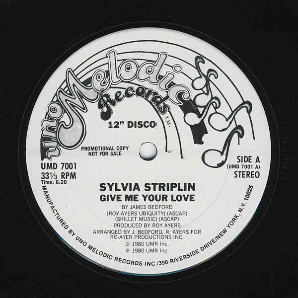 Sylvia Striplin – Give Me Your Love / You Can't Turn Me Away (1980