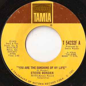 Stevie Wonder - You Are The Sunshine Of My Life album cover