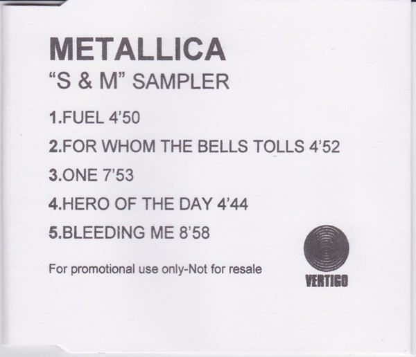 Metallica - S u0026 M Sampler | Releases | Discogs