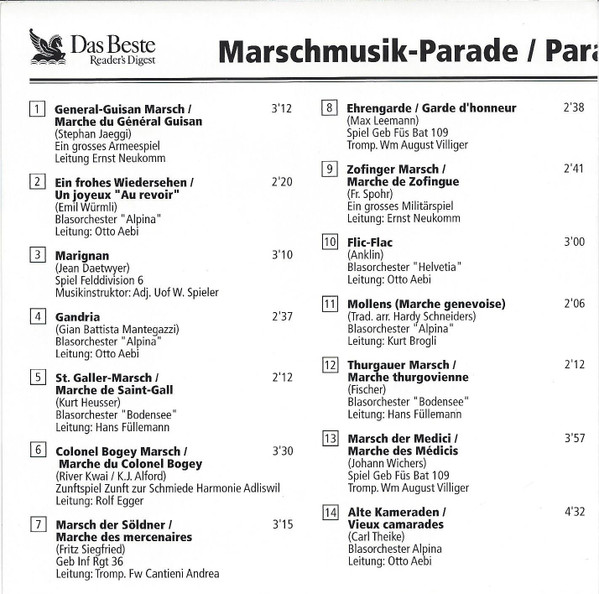 télécharger l'album Various - Marschmusik Parade Parade De Marches Populaires