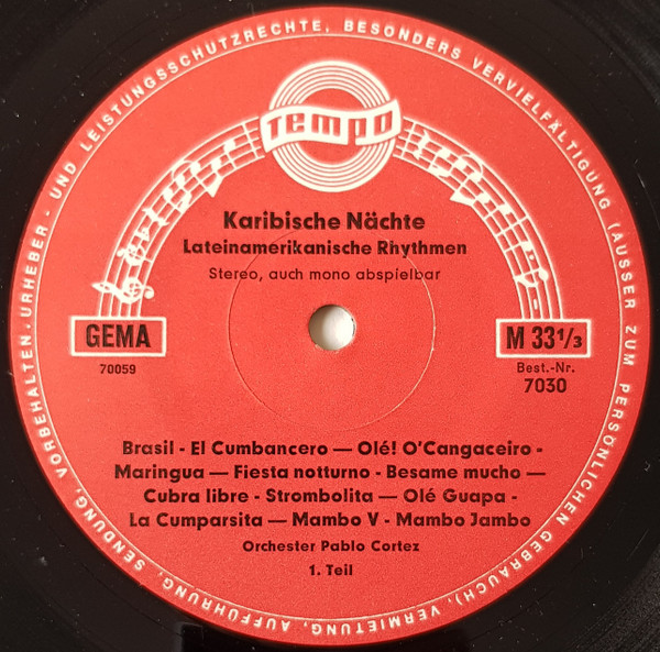 descargar álbum Orchester Pablo Cortez - Karibische Nächte