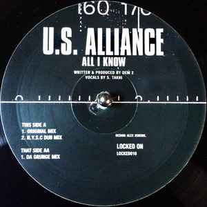 US Alliance - All I Know album cover