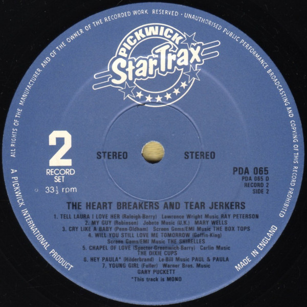 Album herunterladen Various - The Heart Breakers And Tear Jerkers Collection