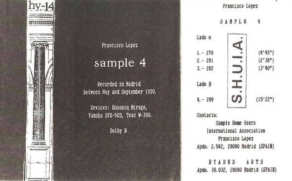 télécharger l'album Francisco López - Sample 4