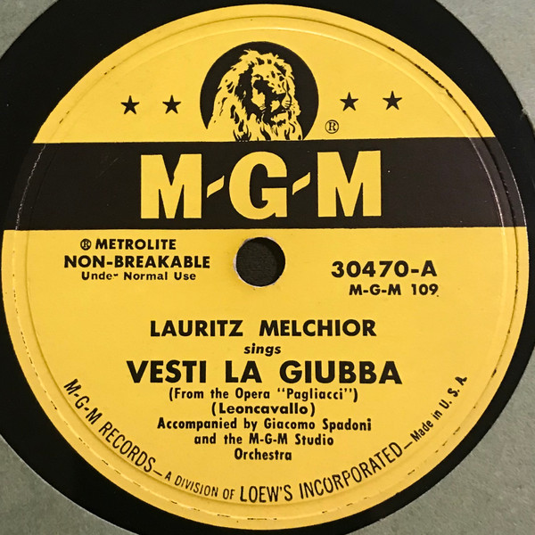 ladda ner album Lauritz Melchior - Vesti La Giubba No Pagliaccio Non Son