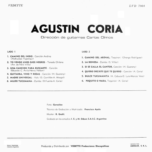 lataa albumi Agustin Coria - Agustin Coria
