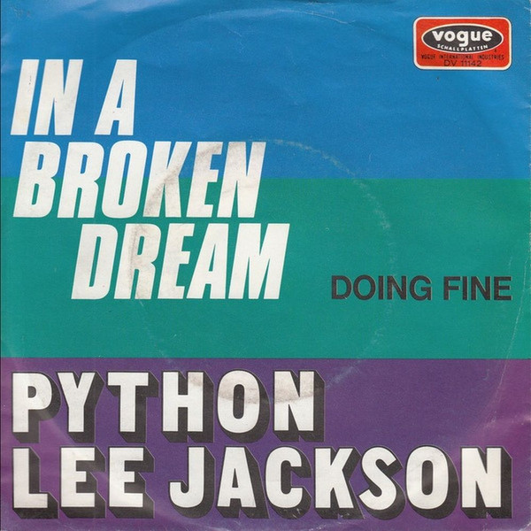 Python Lee Jackson – In A Broken Dream (1971, Vinyl) - Discogs