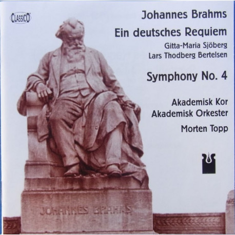 Johannes Brahms, Kor, Akademisk Orkester, Morten Topp – Ein Deutsches Requiem : Symphony No.4 (1999, CD) Discogs