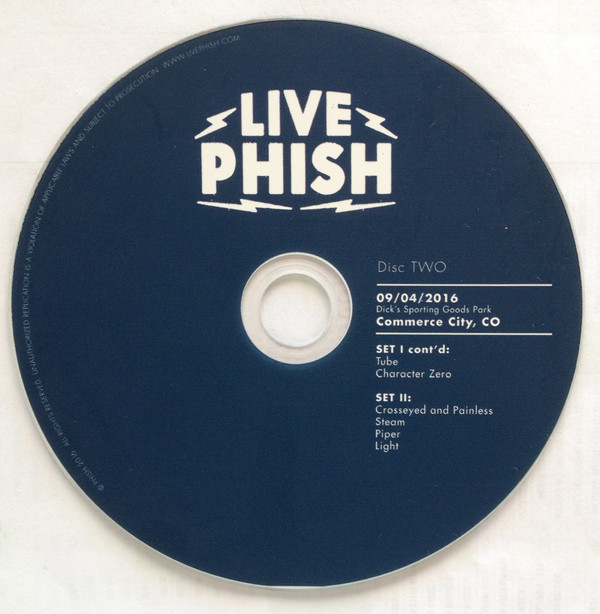 télécharger l'album Phish - Livephish September 4 2016 Dicks Sporting Goods Park Commerce City CO