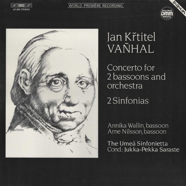 Concerto en fa majeur pour 2 bassons et orchestre. 2 symphonies = Concerto in F major for 2 bassoons & orchestra, 2 sinfonias / Jan Krtitel Vanhal, compositeur | Vanhal, Jan Krtitel (1739-1813) - compositeur finlandais