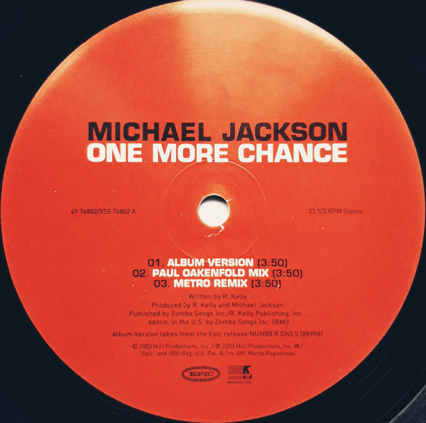 Michael Jackson – One More Chance (2003, Vinyl) - Discogs