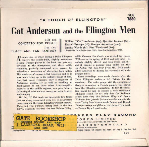 last ned album Cat Anderson And The Ellington Men - A Touch Of Ellington