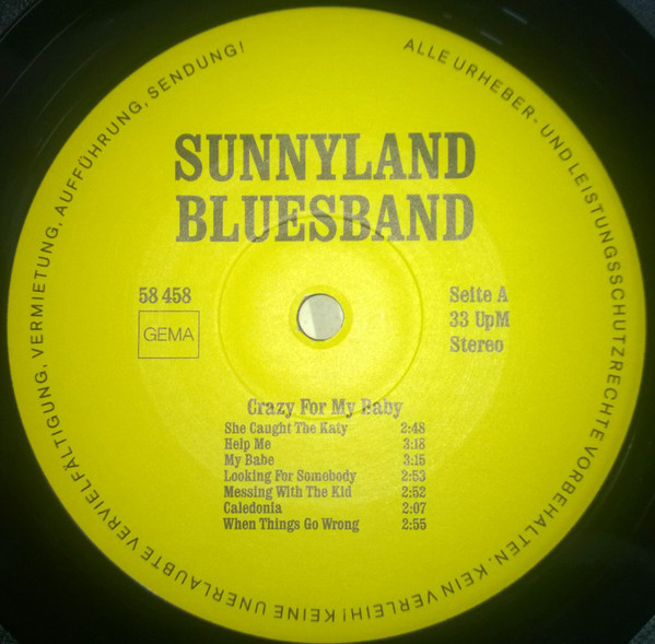 télécharger l'album Sunnyland Bluesband - Crazy For My Baby