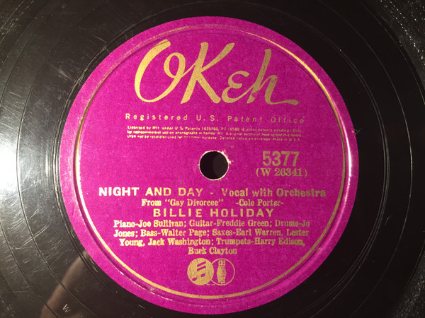 Billie Holiday – Night And Day / The Man I Love (1940, Shellac 