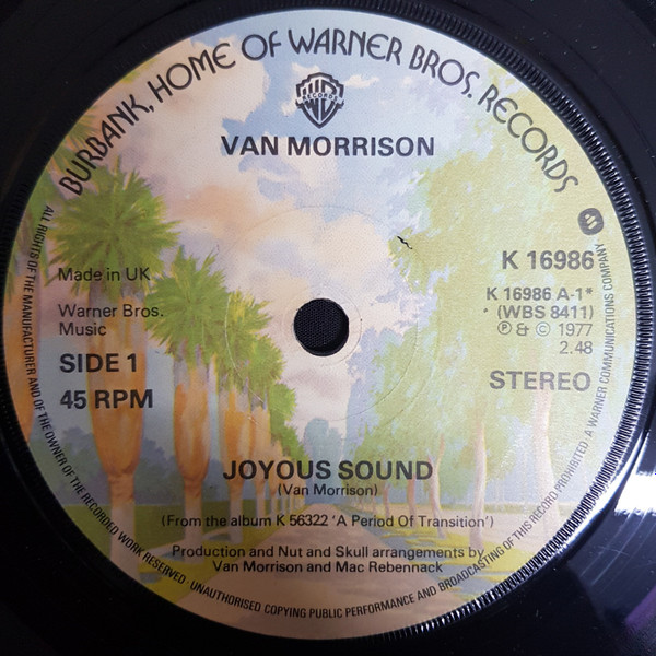 Van Morrison – Joyous Sound (1977, Vinyl) - Discogs