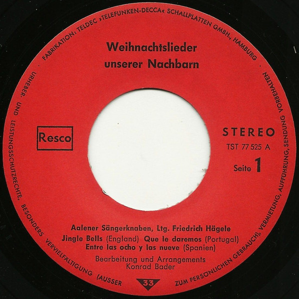baixar álbum Aalener Sängerknaben Leitung Friedrich Hägele - Weihnachtslieder Unserer Nachbarn