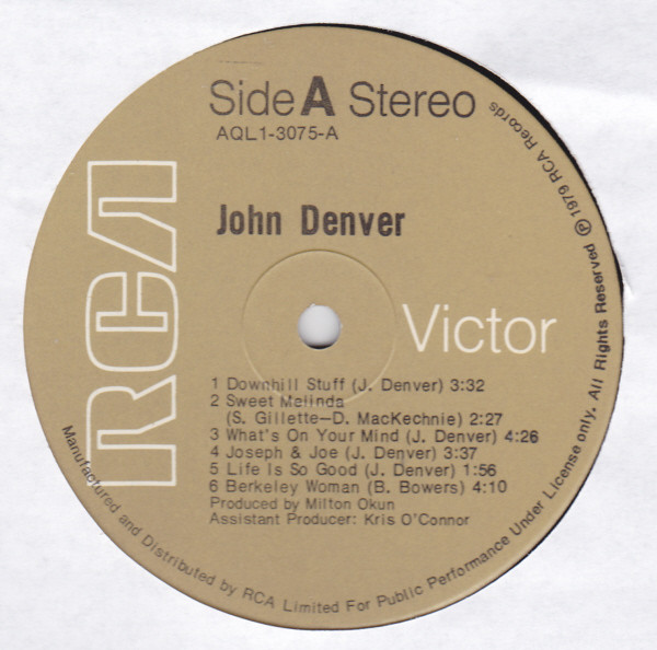 John Denver - John Denver | RCA Victor (AQL1-3075) - 3