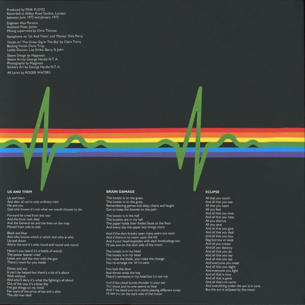 Pink Floyd – The Dark Side Of The Moon (2016, 180g, Gatefold