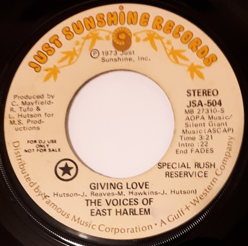 The Voices Of East Harlem – Giving Love / New Vibrations (1973